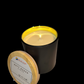 Elegant Black Candle with Gold Interior