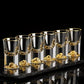 6pcs 15ml/2oz Golden Accent Mini Shot Glasses