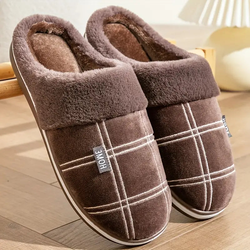 Luxurious Men's Plush Slippers