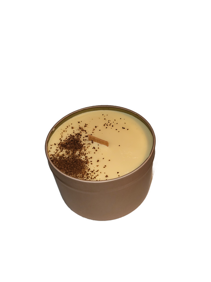 Coffee Shop Scented Soy Candle with Roses or Coffee Grinds