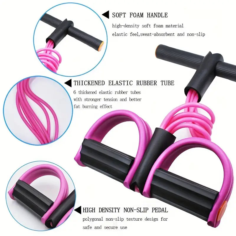 6-Tube Elastic Yoga Pedal Pull Rope