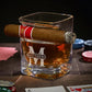 Custom Engraved Whiskey Glass with Cigar Holder