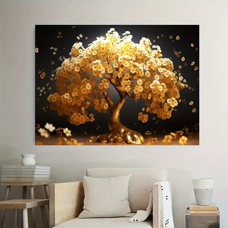 Golden Tree of Life Canvas Wall Art Poster