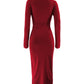 Women's High-Waisted All-Season Bodycon Dress with Flared Skirt