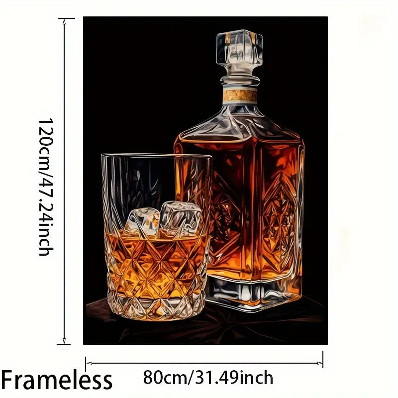 Frameless Whiskey Canvas Wall Art Poster