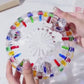Elegant Stained Glass Candy Jar with Lid - Colorful Faceted Design