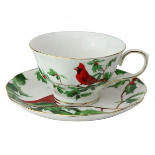 Red Cardinal Tea Cup and Saucer/4