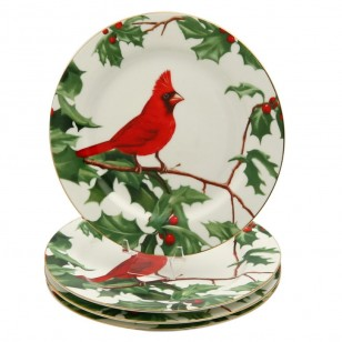 Red Cardinal Dessert Plate/4